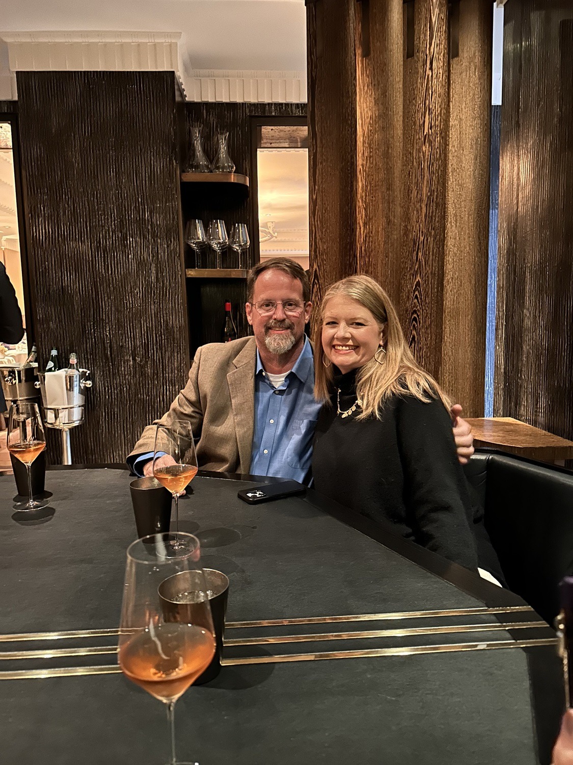 John & Brandie at chef’s table, Restaurant Gordon Ramsay – a once-in-a-lifetime experience thanks to John’s planning skills